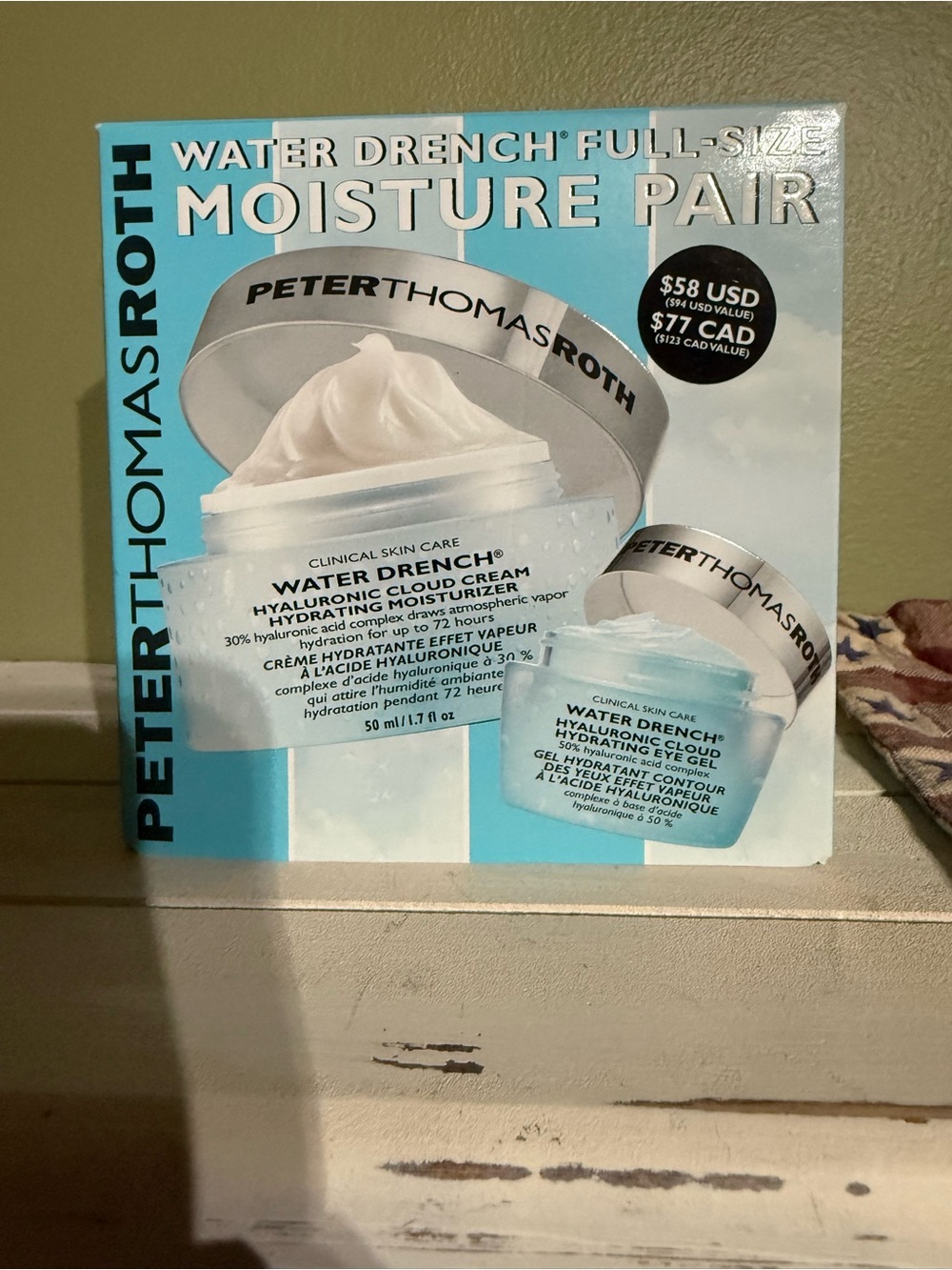 Peter Thomas Roth Water Drench Moisture Pair - Light Blue & White Packaging